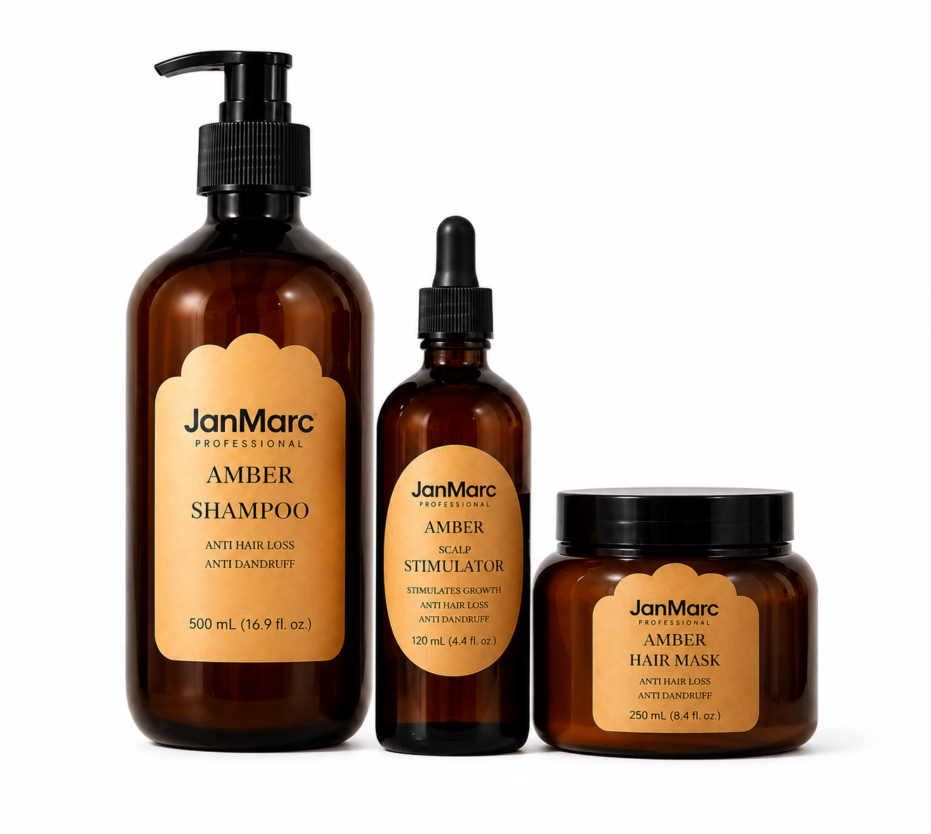 Amber Collection: Stimulator + Shampoo + Mask